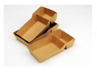 環保牛皮紙單格 雙格船盒