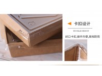 Eco-Friendly Transparent Lid Kraft Paper Box Salad Box Sushi Square Bento