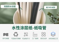 環保可再漿水性塗層紙飲管 符合政府環保條例