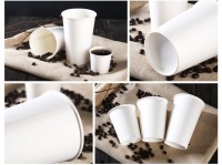 咖啡紙杯 環保熱飲紙杯 咖啡紙杯 8/12oz加厚耐高溫防燙