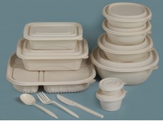 替代發泡膠餐具 環保可降解玉米澱粉外賣餐盒